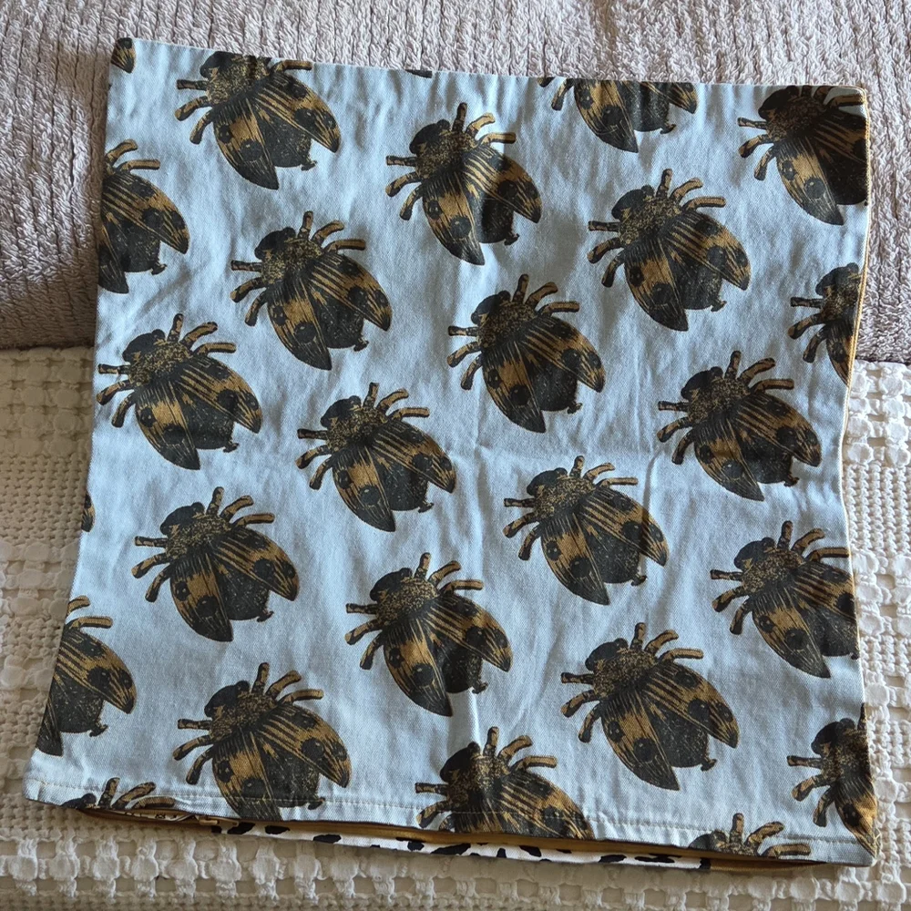 Ikea Leopard/Bug 20x20 Throw Pillow Cover